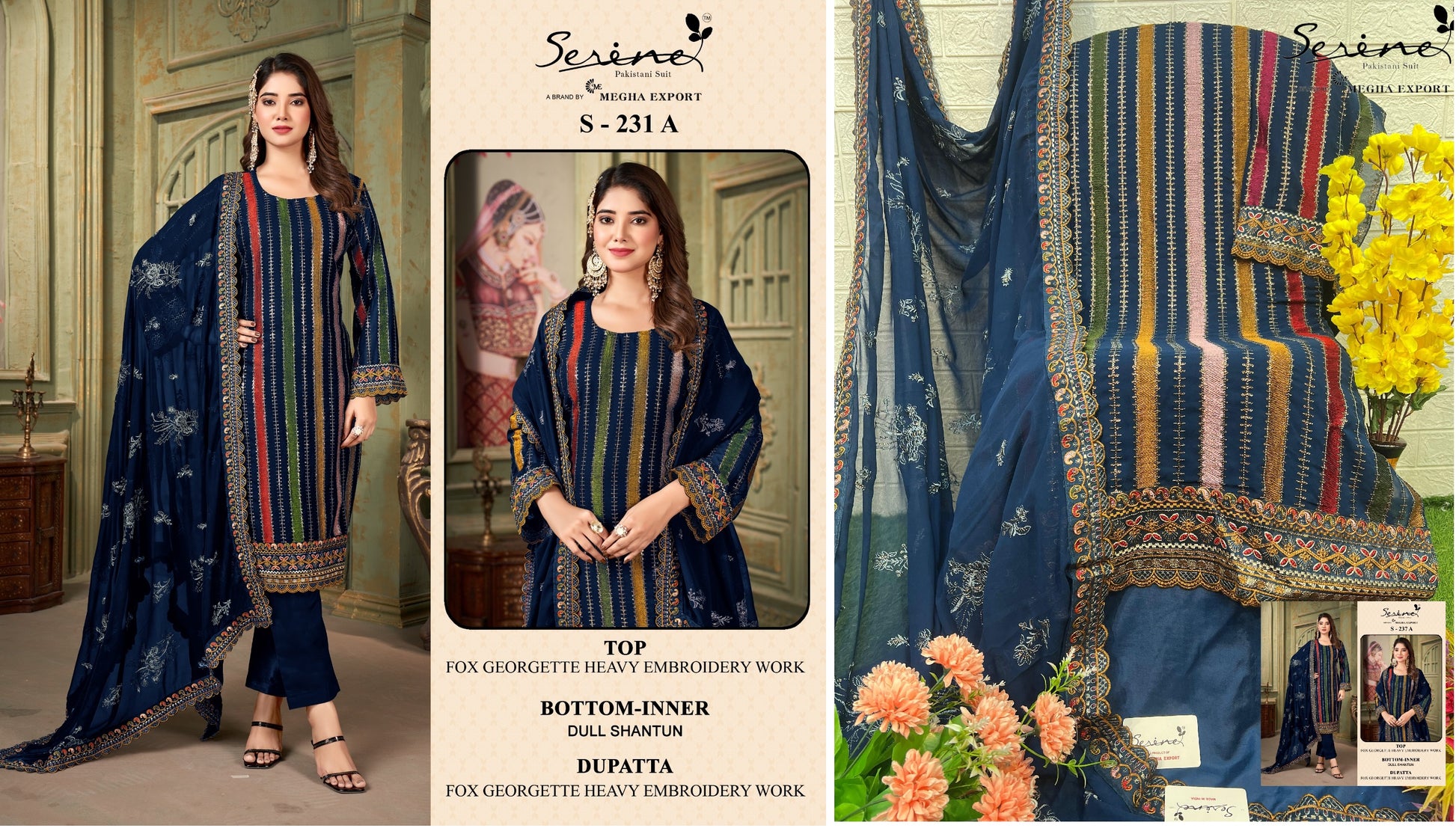 231A Serine Pakistani Salwar Suits