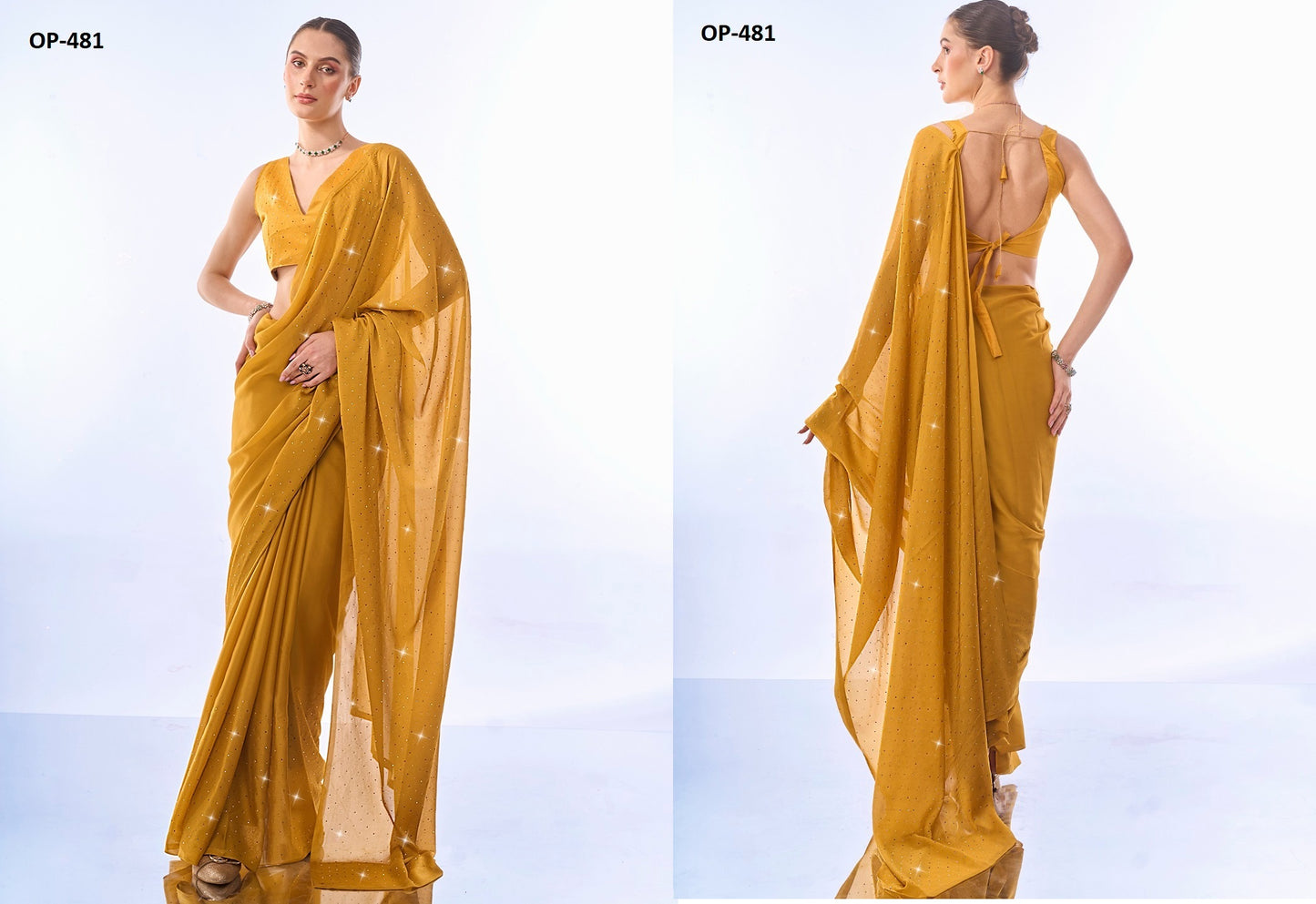 481 Yellow Laxminam Sarees