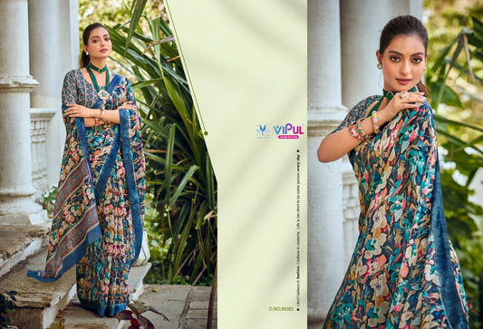89285 Samriddhi Vipul Dull Moss Sarees