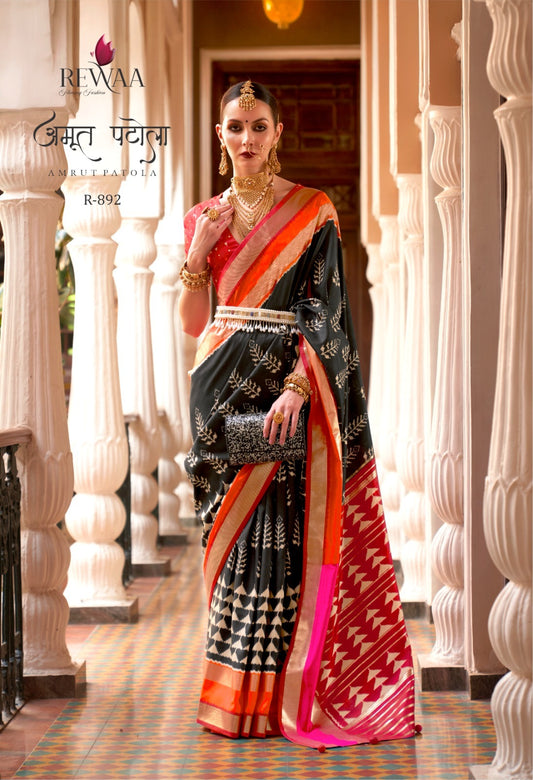 892 Amrut Patola Rewaa Pv Silk Sarees