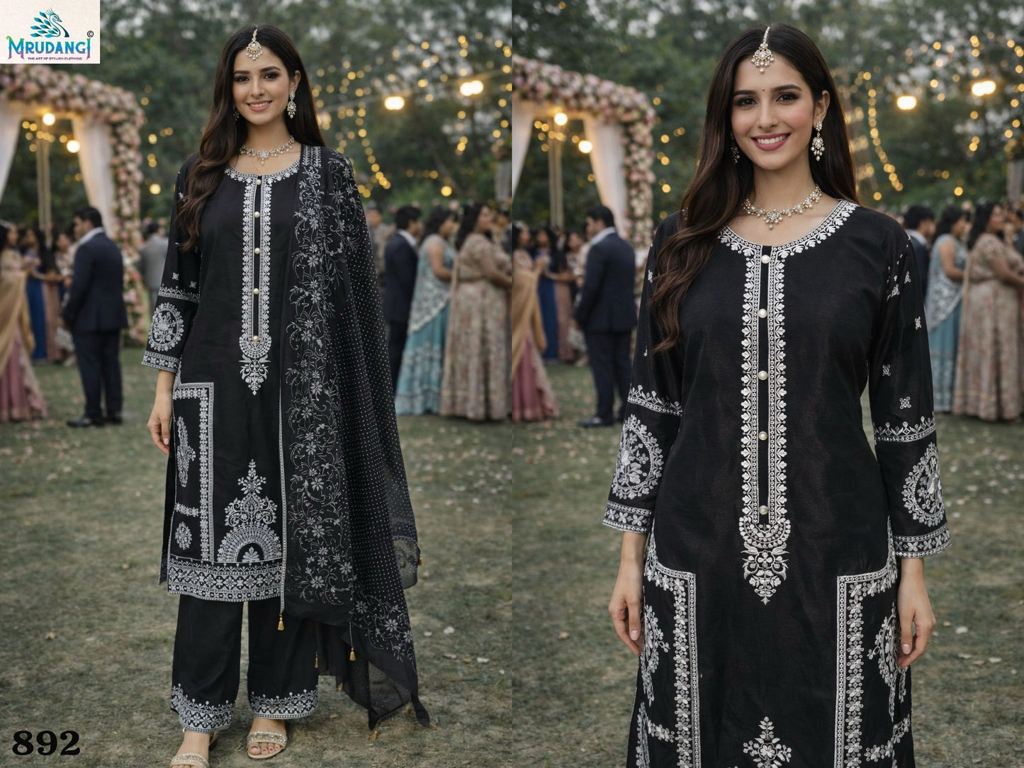 892 Chitra Mrudangi Chinon Silk Readymade Suits