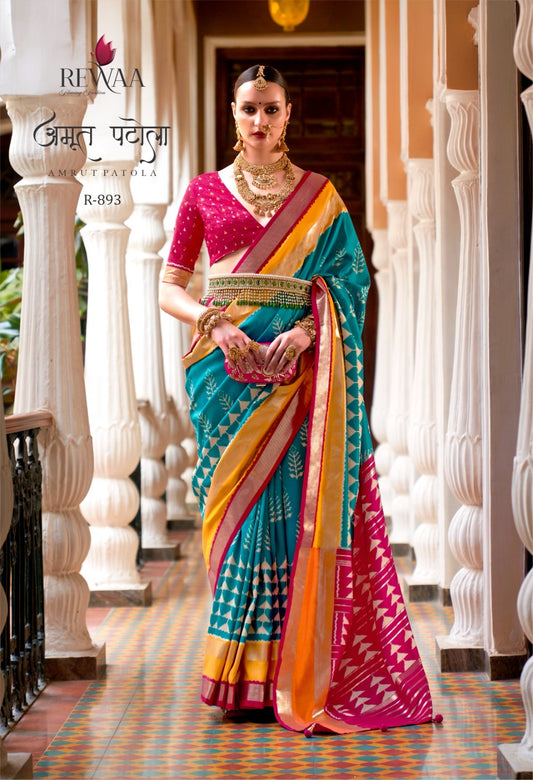 893 Amrut Patola Rewaa Pv Silk Sarees