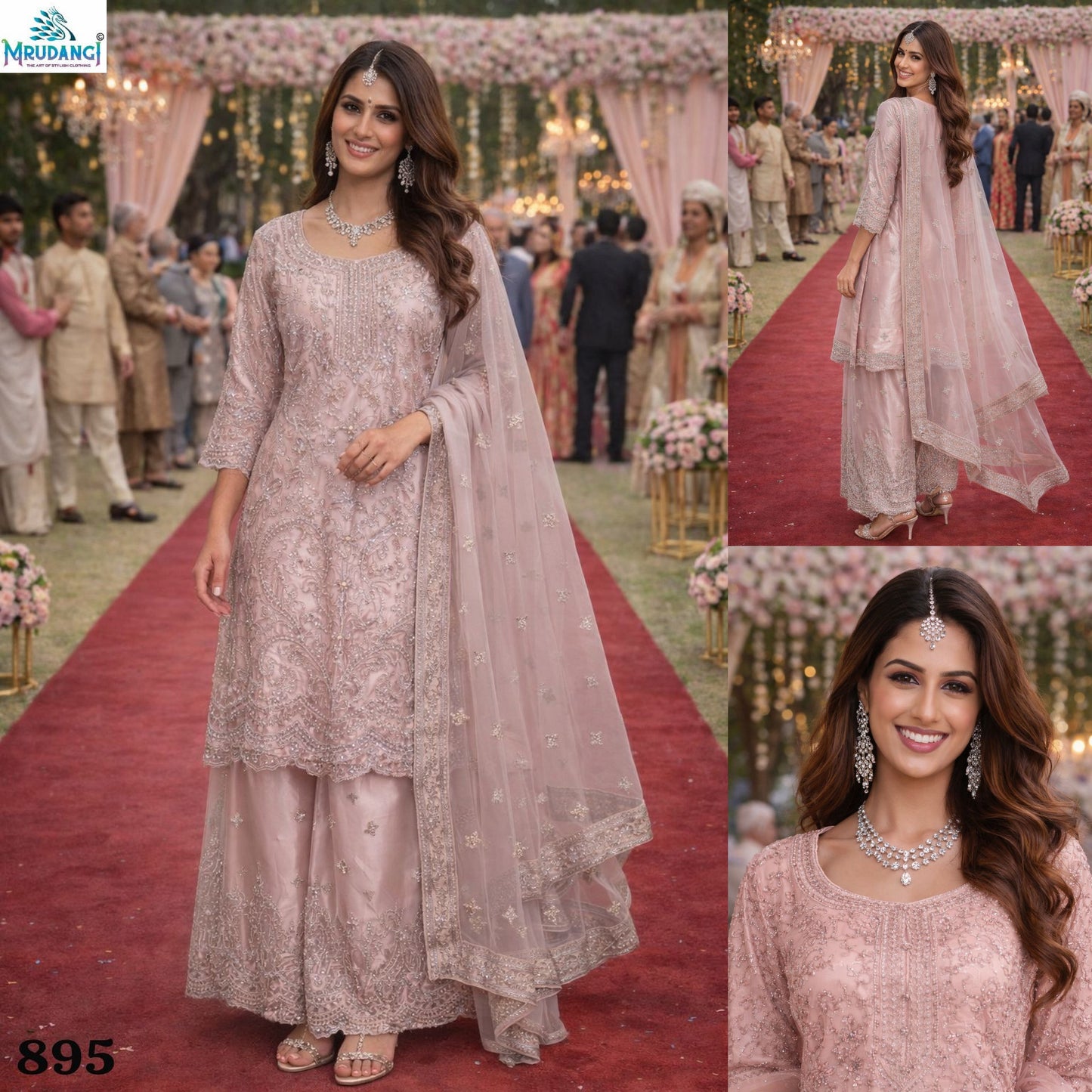 895 Bhumi Mrudangi Premium Net Readymade Suits