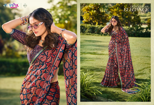 89713 Antique Gold Vol 3 Vipul Soft Silk Sarees