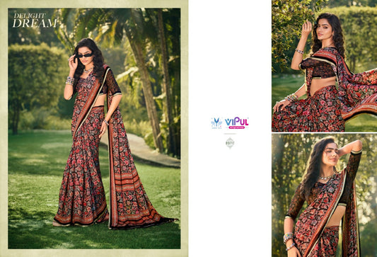 89717 Antique Gold Vol 3 Vipul Soft Silk Sarees