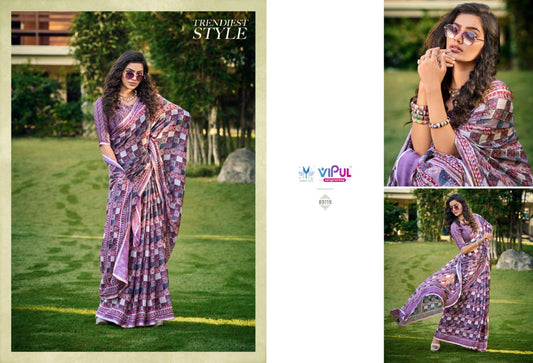 89719 Antique Gold Vol 3 Vipul Soft Silk Sarees