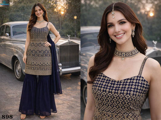 898 Lotus Mrudangi Premium Georgette Readymade Suits