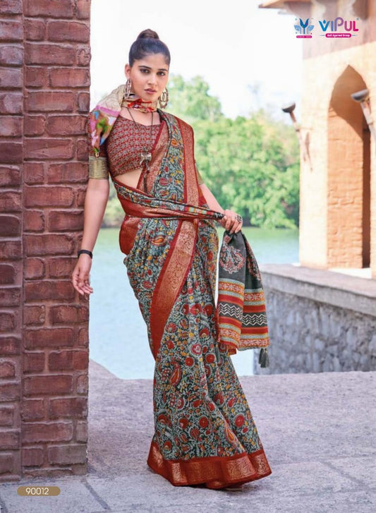 90012 Kashmir Beauty Jubilee Vipul Silk Sarees