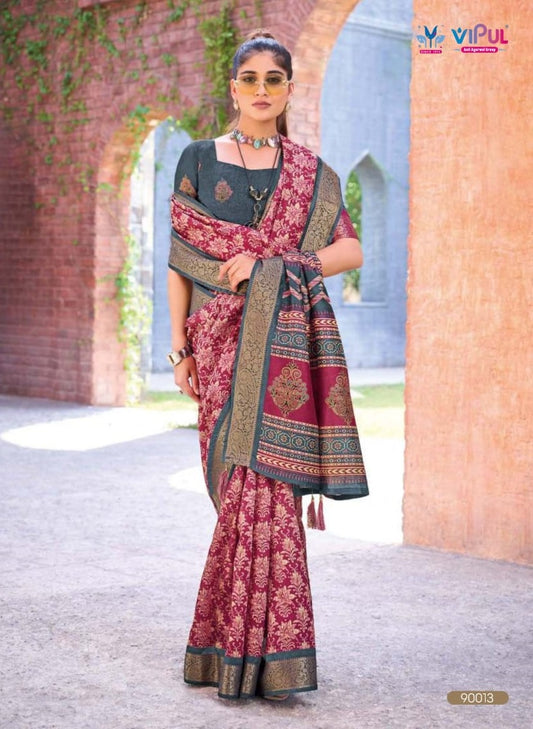 90013 Kashmir Beauty Jubilee Vipul Silk Sarees