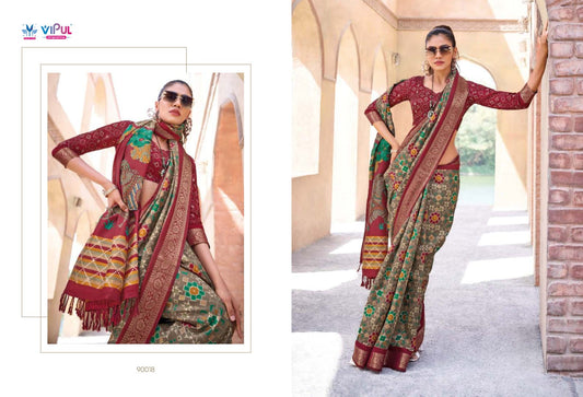 90018 Kashmir Beauty Jubilee Vipul Silk Sarees
