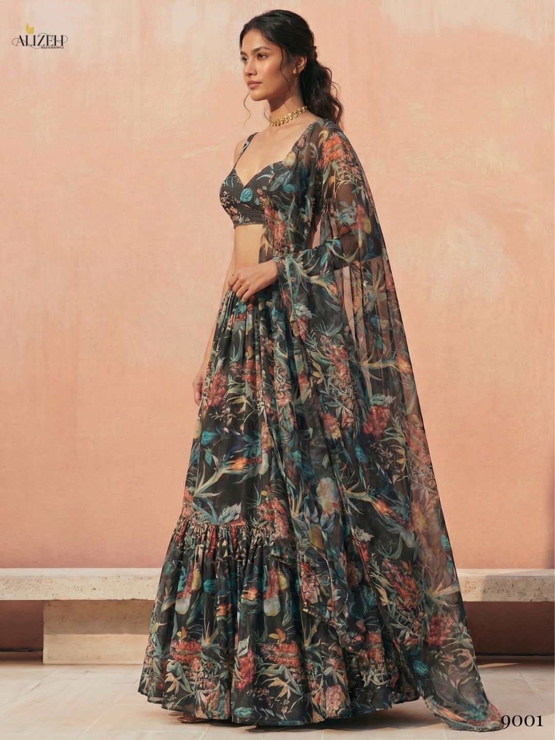 9001 Florence Alizeh Georgette Readymade Lehenga Choli