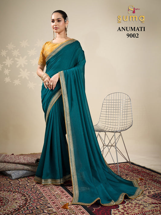 9002 Anumati Suma Designer Vichitra Sarees