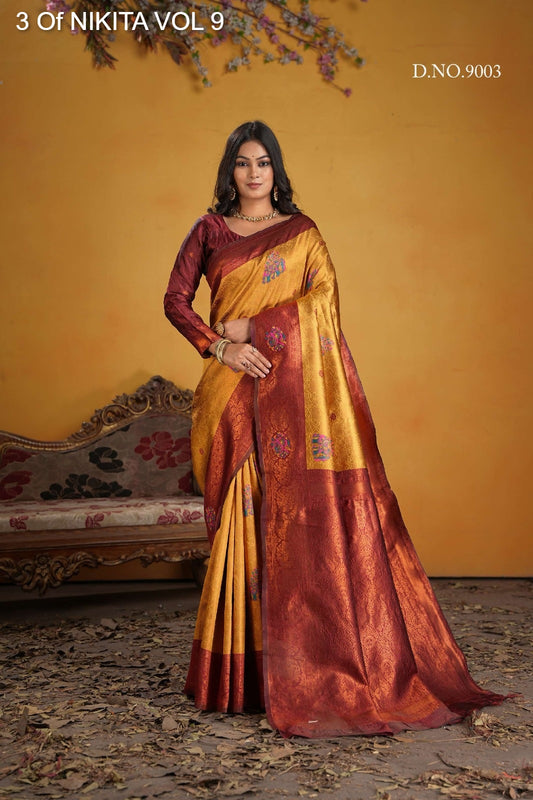 9003 Nikita Vol 9 3 Of Kanchi Silk Sarees