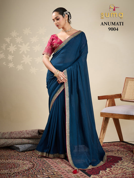 9004 Anumati Suma Designer Vichitra Sarees