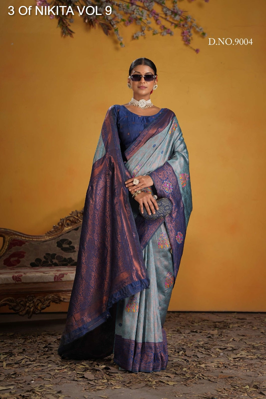 9004 Nikita Vol 9 3 Of Kanchi Silk Sarees