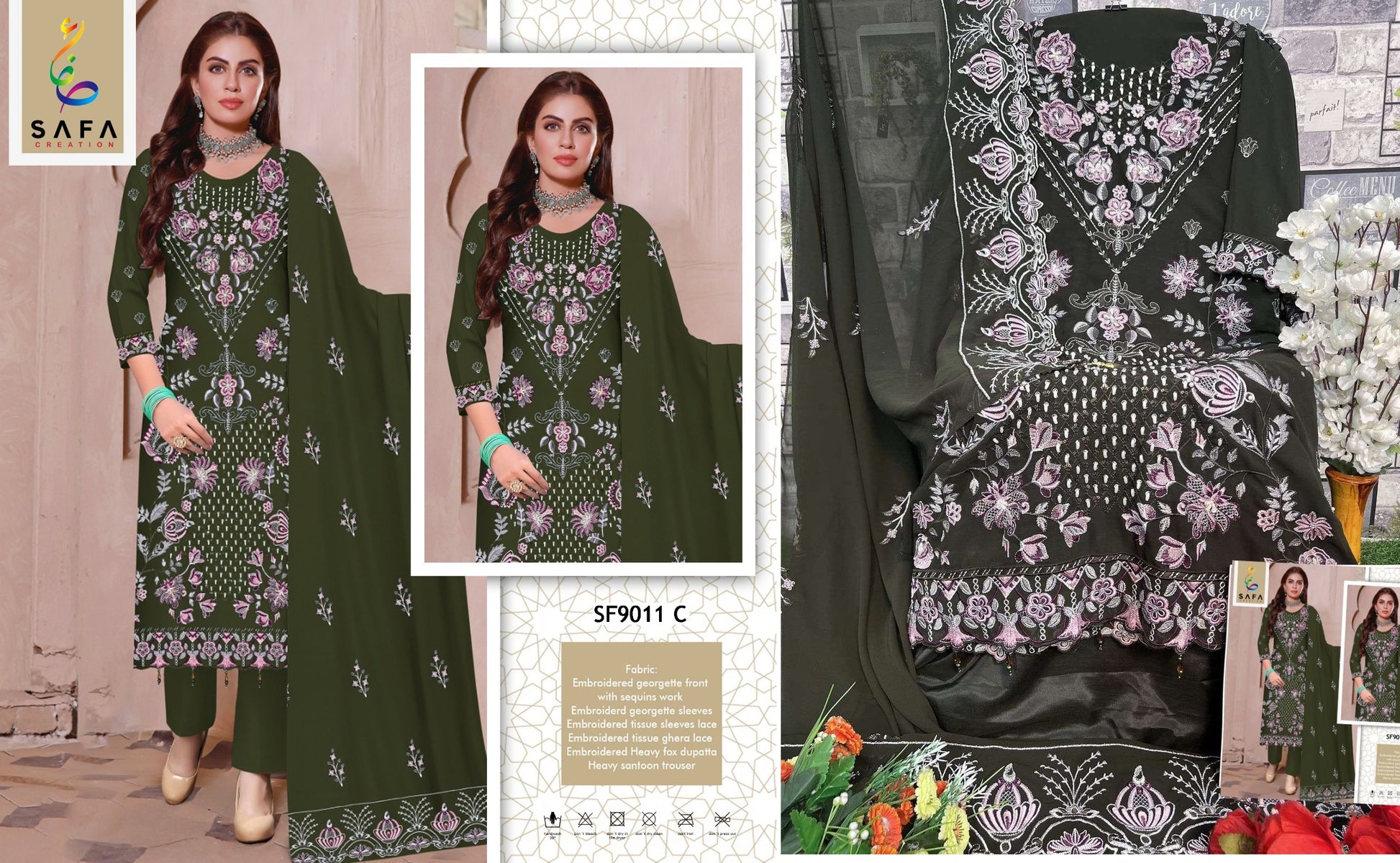 9011C Safa Creation Pakistani Salwar Suits