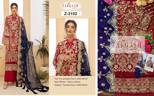 2102 Zarqash Pakistani Salwar Suits