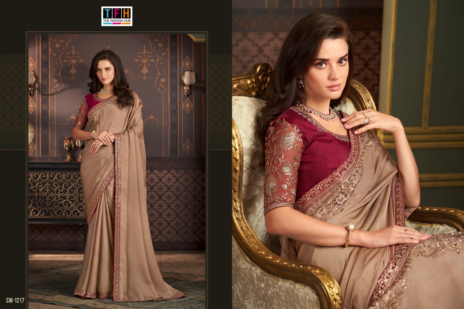 1217 Sandalwood Vol 12 Tfh Sarees