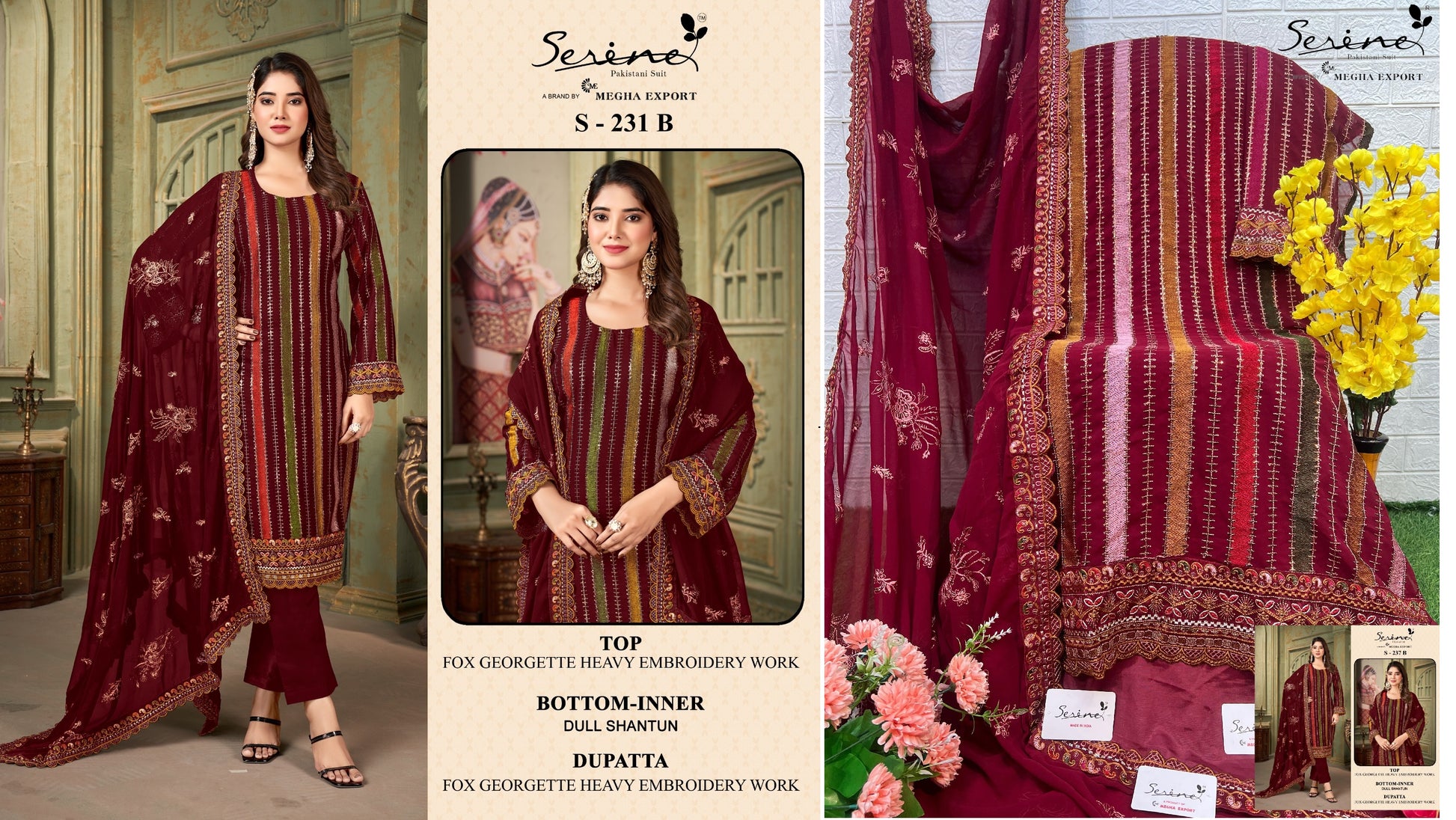 231B Serine Pakistani Salwar Suits
