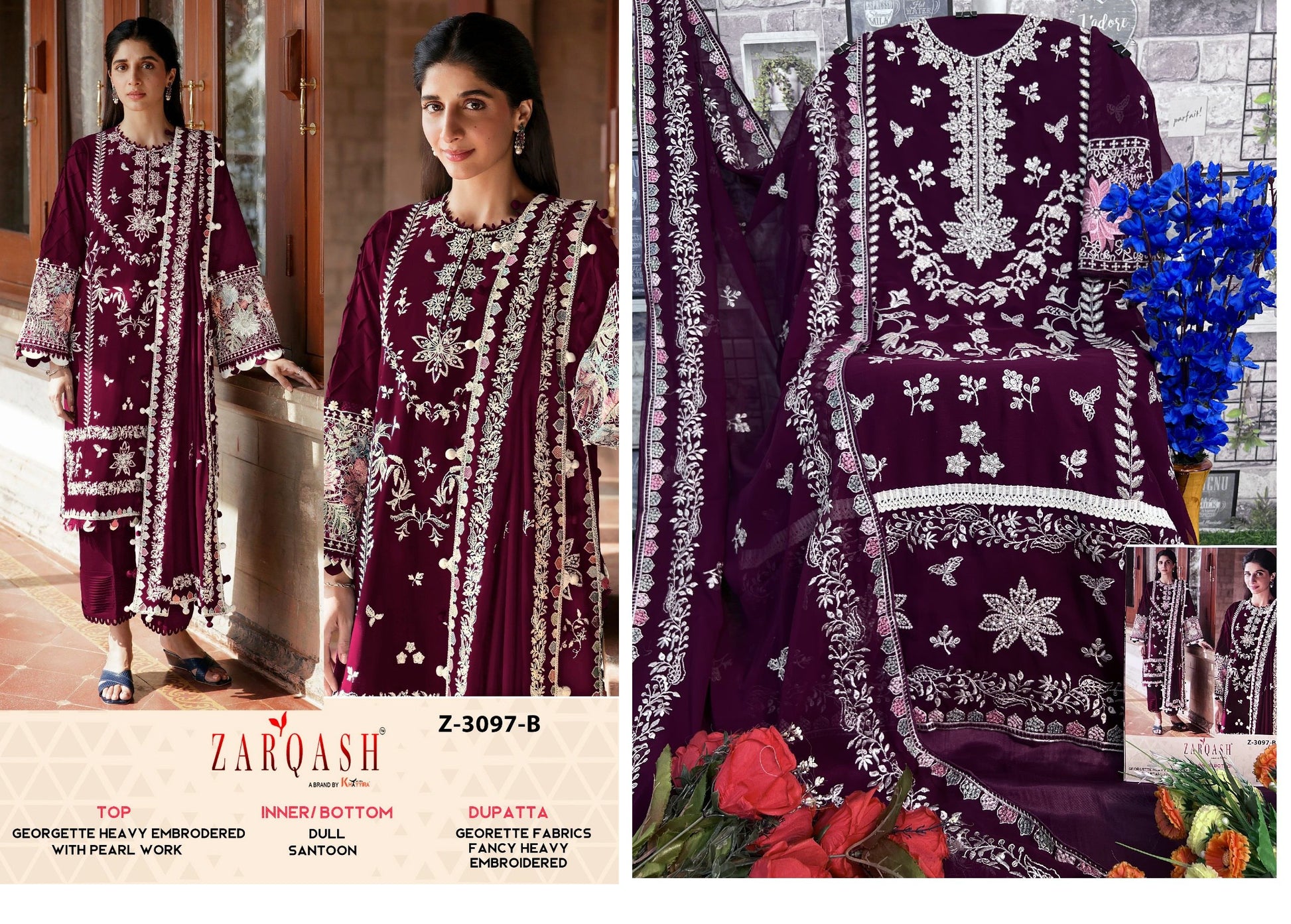 3097B Zarqash Pakistani Salwar Suits