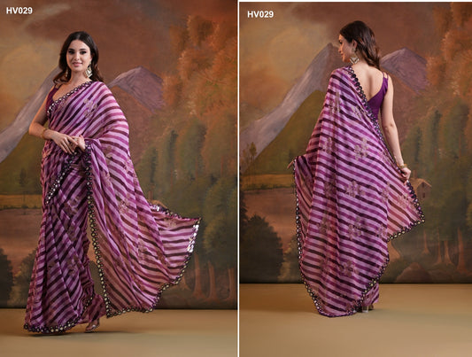 029 Anjali Foil Fashion Berry Sarees