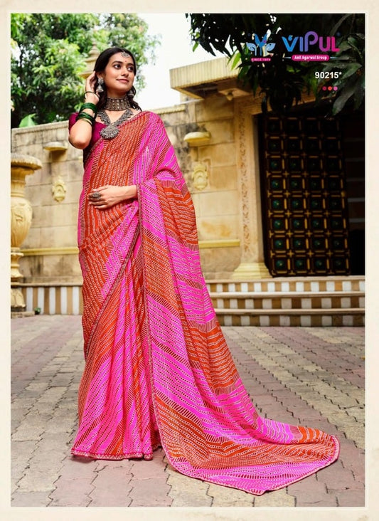 90215 Rangrez Vol 3 Vipul Chiffon Sarees