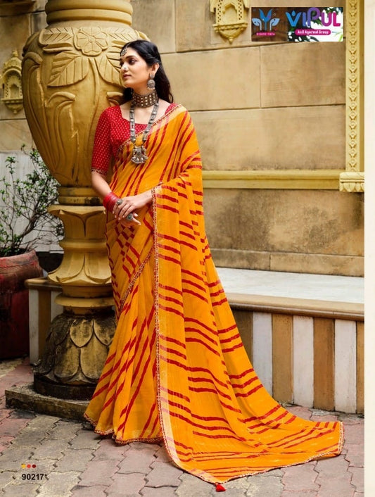 90217 Rangrez Vol 3 Vipul Chiffon Sarees
