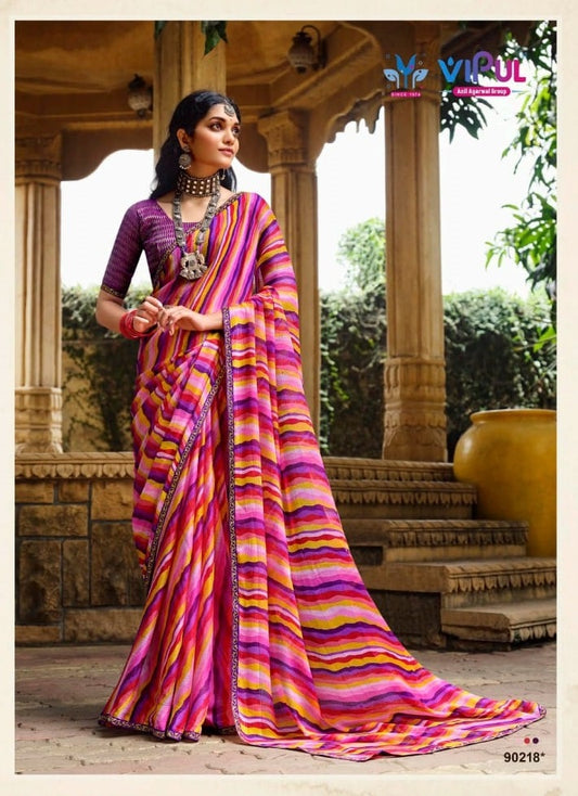 90218 Rangrez Vol 3 Vipul Chiffon Sarees