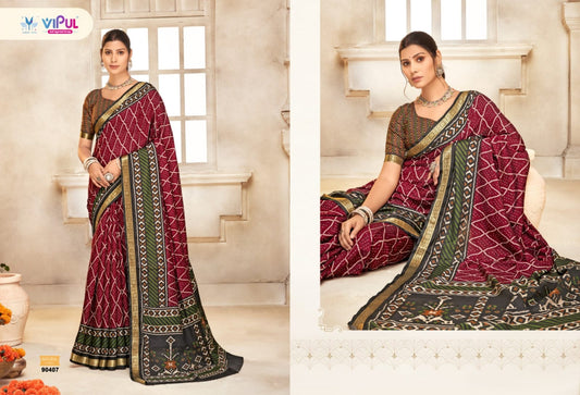 90407 Monalisa Vol 2 Vipul Liva Cotton Sarees