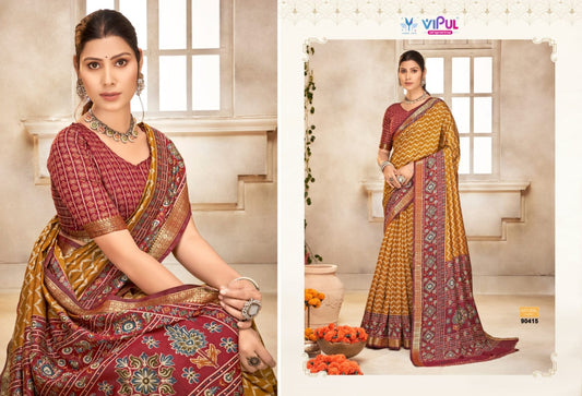 90415 Monalisa Vol 2 Vipul Liva Cotton Sarees