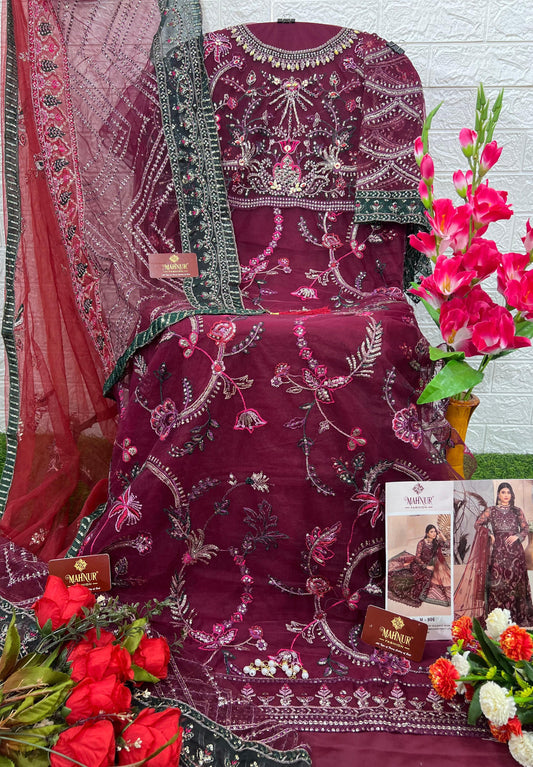 906 Mahnur Khatli Work Pakistani Salwar Suits