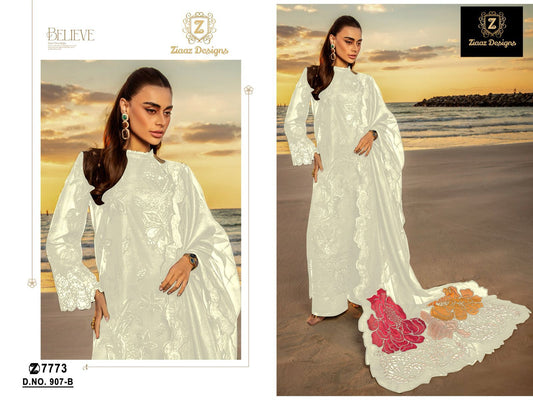 907-B Ziaaz Designs Embroidery Pakistani Salwar Suits