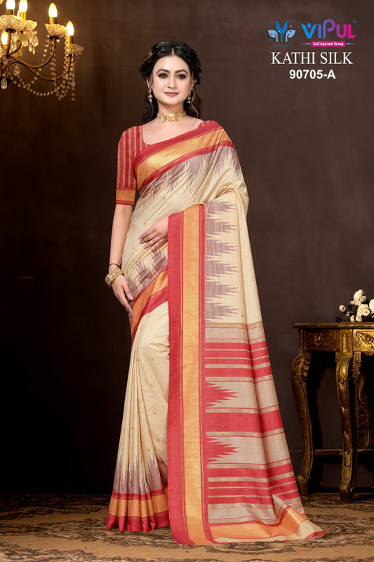 90705-A Kathi Vipul Soft Silk Sarees