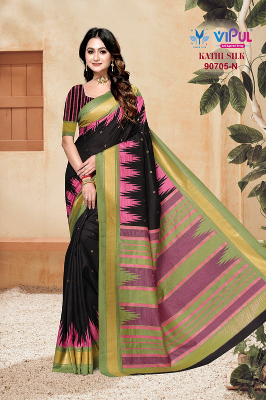 90705-N Kathi Vipul Soft Silk Sarees