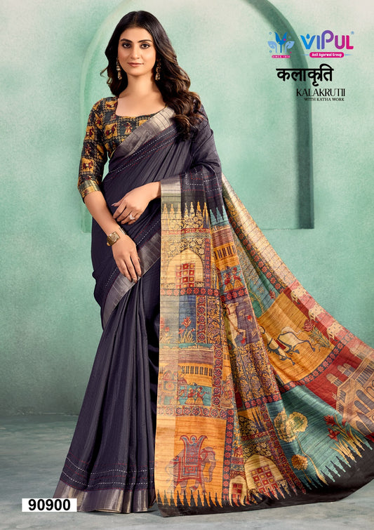 90900 Kalakruti Vipul Cotton Sarees