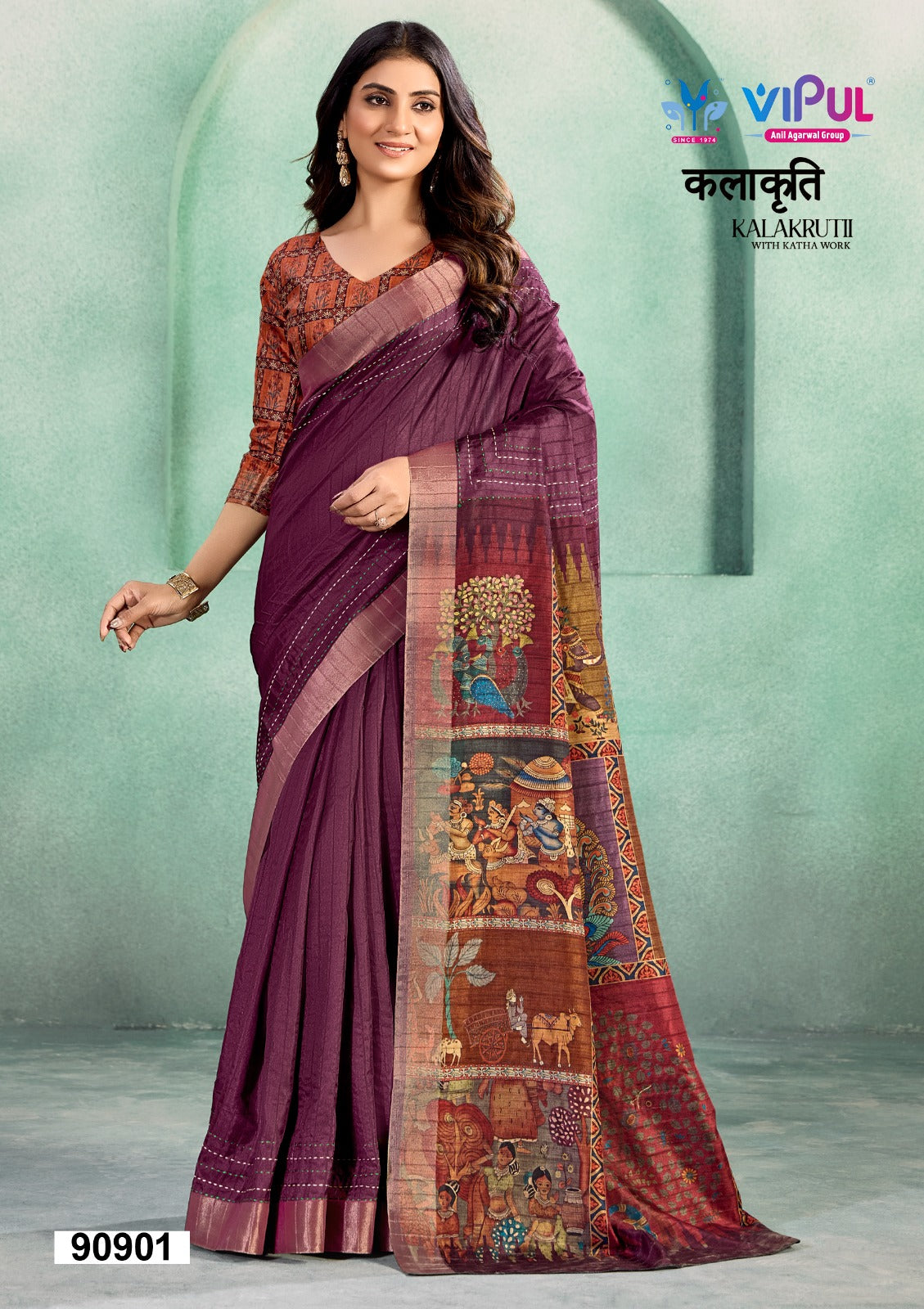 90901 Kalakruti Vipul Cotton Sarees