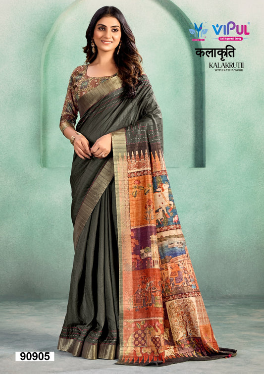 90905 Kalakruti Vipul Cotton Sarees