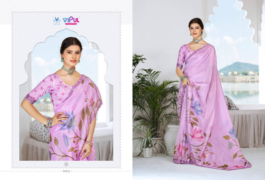 90952 Jhanki Vipul Organza Crush Sarees