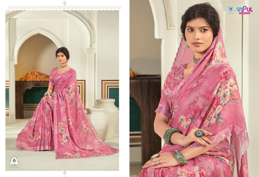 90965 Estella Vol 2 Vipul Dull Moss Sarees
