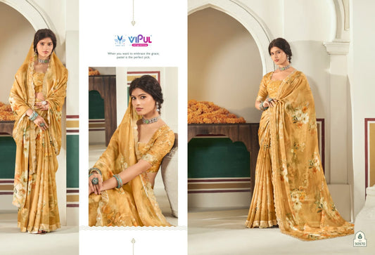 90970 Estella Vol 2 Vipul Dull Moss Sarees