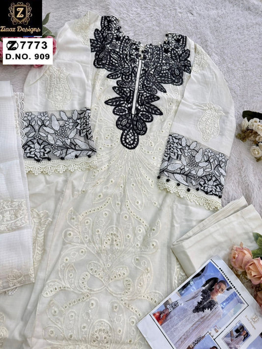 909 Ziaaz Designs Cambric Cotton Pakistani Salwar Suits