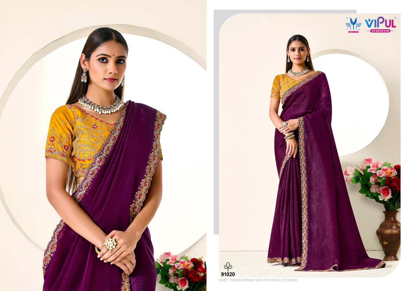 91020 Amaira Vol 4 Vipul Chiffon Sarees