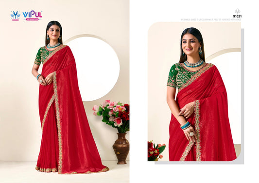 91021 Amaira Vol 4 Vipul Chiffon Sarees