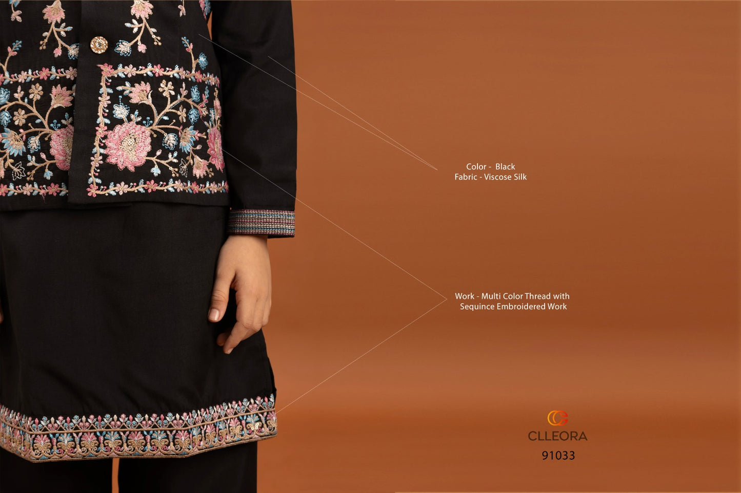 91033 Nazrana Clleora With Koti Boys Kurta Pyjama