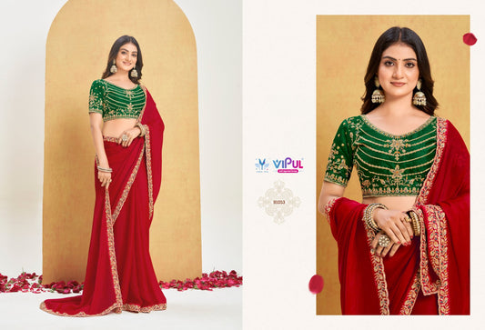91053 Amaira Vol 5 Vipul Chiffon Sarees