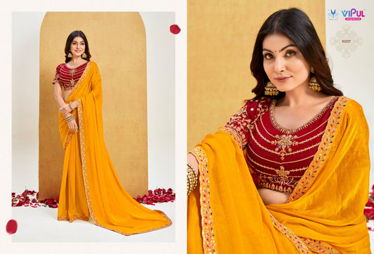 91057 Amaira Vol 5 Vipul Chiffon Sarees