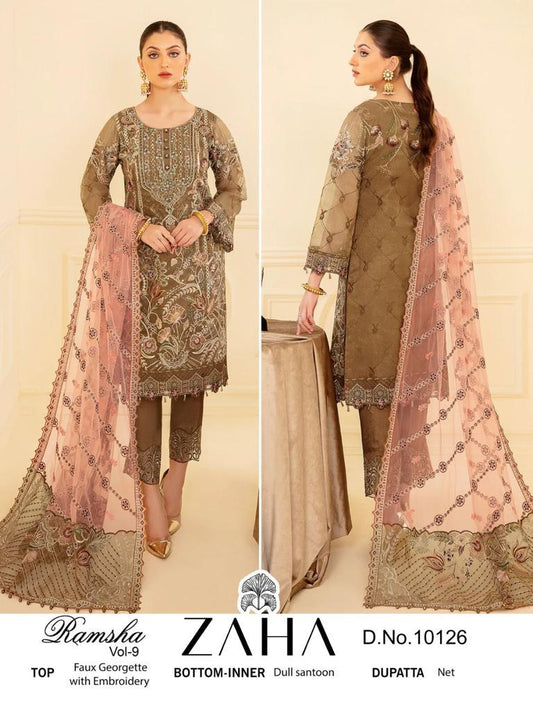 10126 Zaha Pakistani Salwar Suits