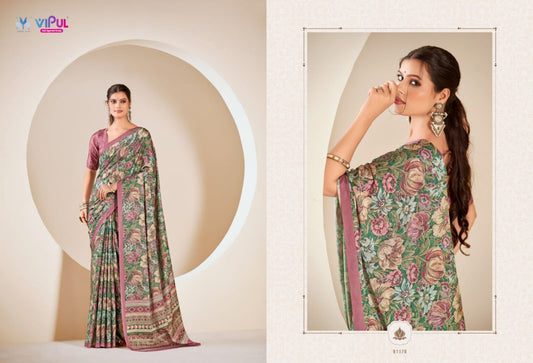 91170 Smriti Vipul Satan Silk Sarees