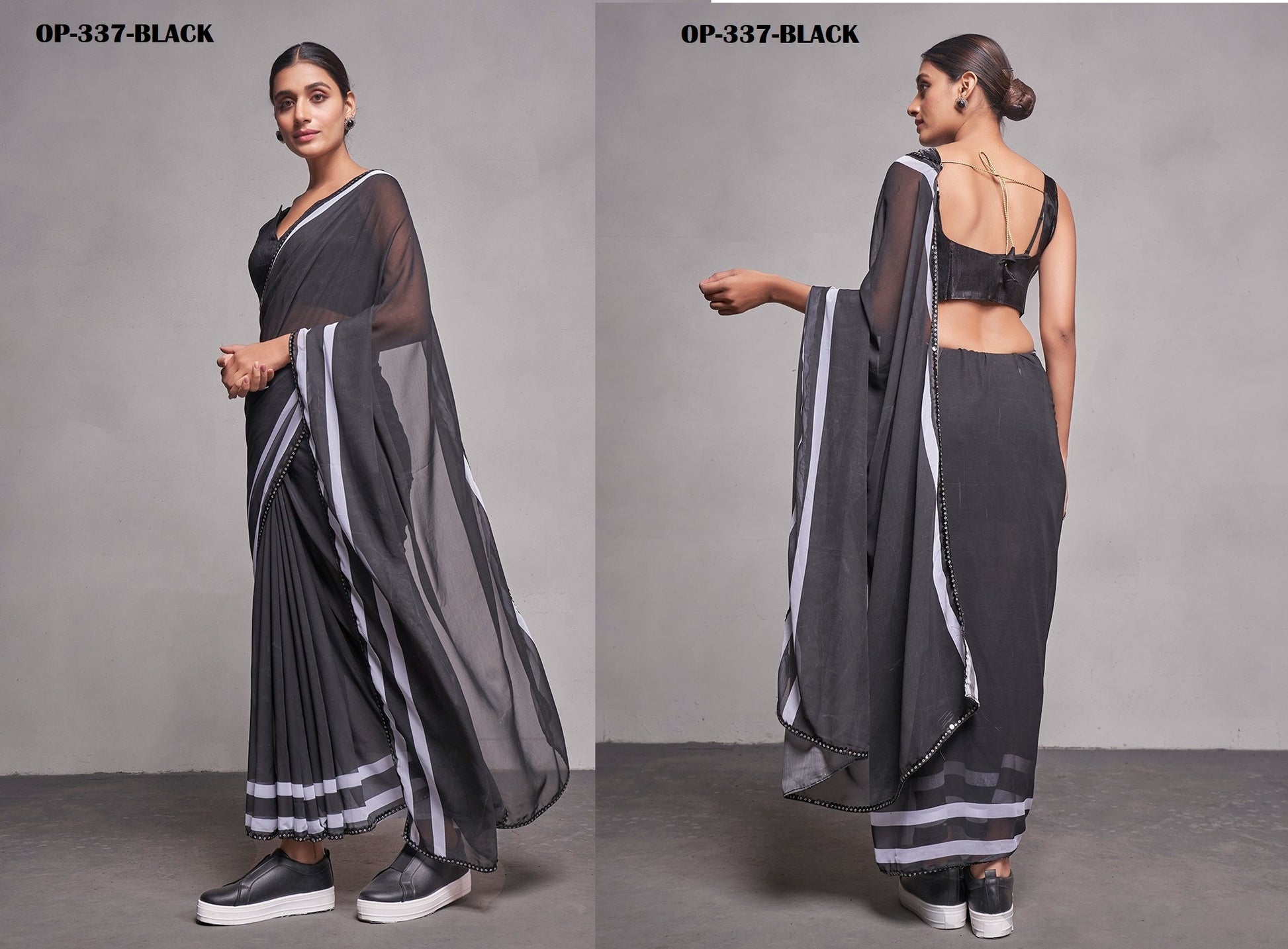 337 Black Laxminam Sarees