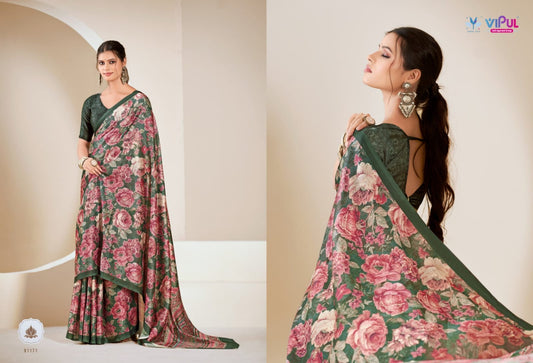 91171 Smriti Vipul Satan Silk Sarees